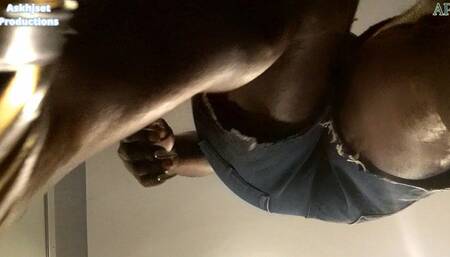 Giantess Chocolate Mama Looking Down On U & Crushing U