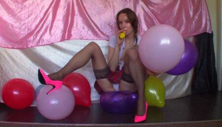 Ass, Nails, Pink Heel Balloon POP