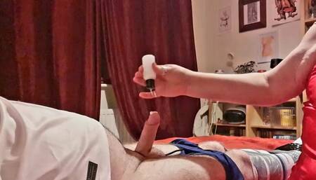 Miss M fucks a tied up footballer -BBW domination,BBW Bondage,female domination,soccer kit,football kit,amateur,male bondage,man in bondage,man tied up,socks,taped up,duct tape,duct taped,topofthepot,riding,fucking,fuck,handjob,