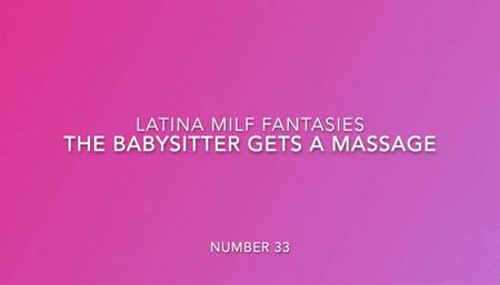 Babysitter Getting A Massage In White Fishnets With Soles Of Feet Showing Through