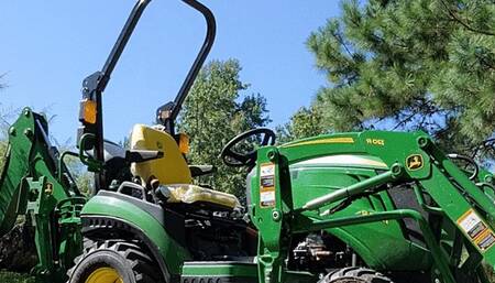 Farmer Jack's off on his Tractor