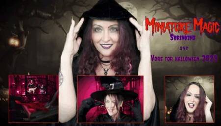 Miniature Magic- a Shrinking- Giantess- Vore-Special Effects Halloween Clip with Buddahs Playground- multiple tiny shrunken women-swallowed-witch-magic- Halloween -Costume- CosPlay
