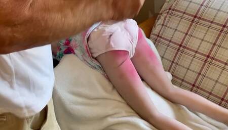 Naoko Spanked with Breadboard