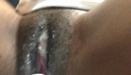 Ebony Squirts in Van