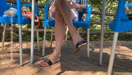 Front view of MY toes playing