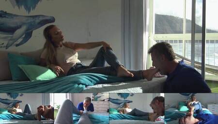 GABRIELLA - Holidays with the slave - Foot worship, toe sucking, foot gagging