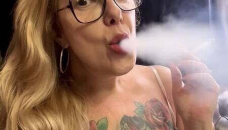 Fueling my black lungs in the morning - Marlboro reds - Deep Inhales, Mouth Inhales, Mouth exhales, Crush, No makeup, Natural light