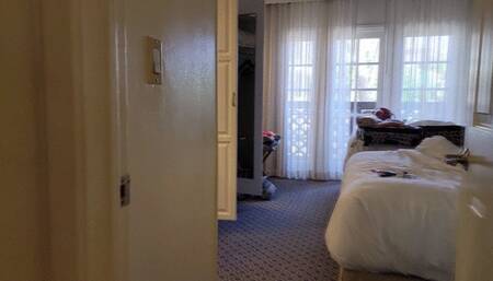 Hotel Contest Ready Flexing and Barefoot Reach Challenge