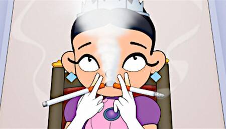 Dark Side Smoking Girl Smoking Two at Once and Fucking Cigarette