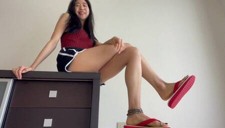 Aimee Chu Flip Flops Dangling And Teasing_Without YouTube Watermark