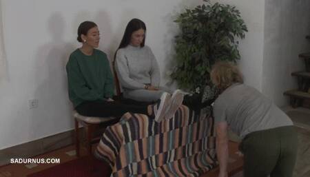 Mistress Olga's dirty boots and Natasa's dirty shoes wmv