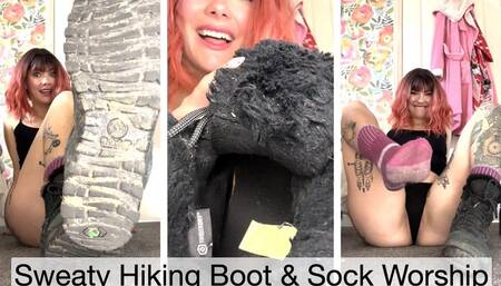 Sweaty Hiking Boot & Sock Worship