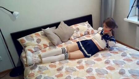 Sally_Bondage on the bed_POV