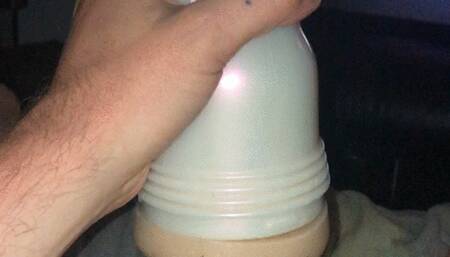 Fleshlight Fun With Enormous Cumshot On Chest And Stomach