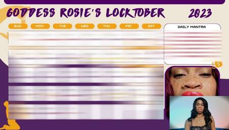 Goddess Rosie Reed's Locktober- Ebony Femdom Goddess Rosie Reed Helps You Celebrate Locktober With Calendar- standard definition