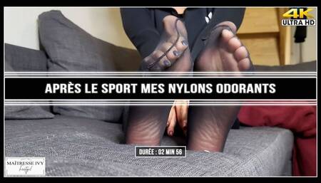 Après le sport mes nylons odorants 4K