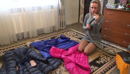 Vacuum your down jackets
