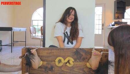 Amazon girl with extremely ticklish feet