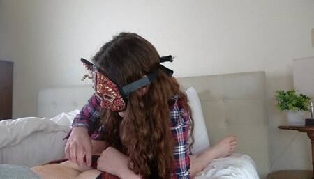 Pussy Grind on his uncut cock