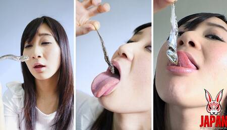 Shrunk as a dried sardine and Devoured: A Fantasy with Chie AOI