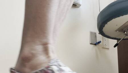 barefoot under the chair