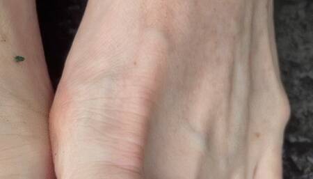 barefoot walking after raining