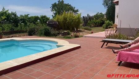 Strapon Fucking The Pool Boy