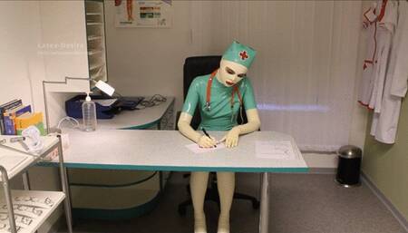 Nurse Nelli fucks herself at work