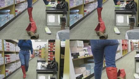 TRYIN ON CHUCKS AND RED BOOTS