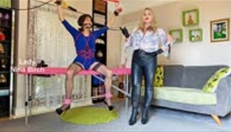 Lady Nina Birch - Tied Gagged Feminized Slave Tease