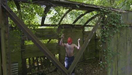 Tickle Treatment for shackled slave