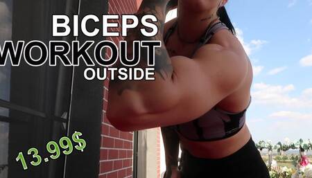 Biceps workout on my balcony