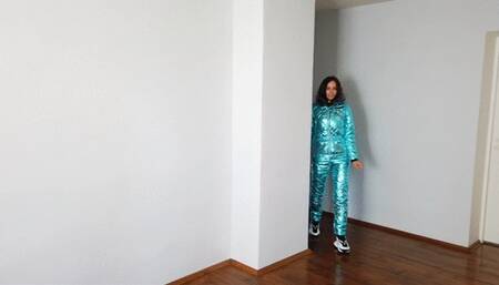 Beauty in Green Ski Suit