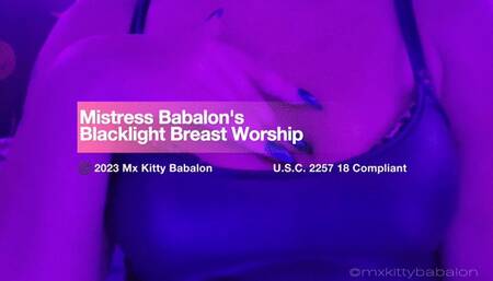 Mistress Babalon's Blacklight Breast Worship HD