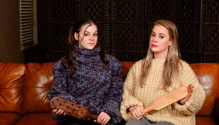 Sweaters and Spankings - Stevie and Skylar Rose Spanking Conversations HD 1080p MOV