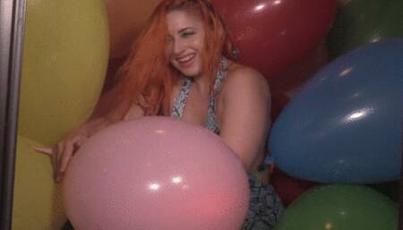 Galas Balloon Angels Getting Wet in the Shower Balloons Popping