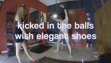 GEA DOMINA - KICKED IN THE BALLS WITH ELEGANT SHOES