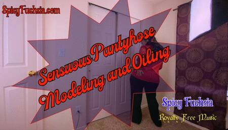 Sensuous Pantyhose Modeling and Oiling, mov