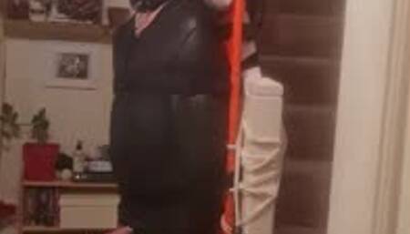 neoprene sleepsack handjob by woman