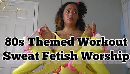 Roller Barbie 80s Themed Workout Sweat Fetish