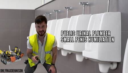 Public urinal plumber small penis humiliation