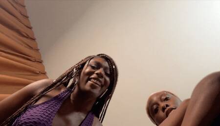 Double Ebony Domme Face Sitting Session POV With Brenda Renee & Paris Love (SD 720p WMV)