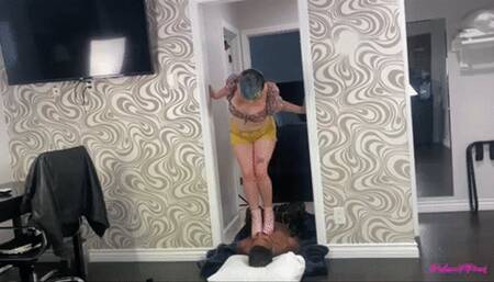 Daddy's Summer Time Stroll on Human Carpet