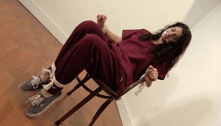 Three Girls Tied in Scrubs