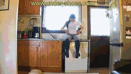 Our cruel teen Goddess Miss Celia extreme boots destruction (BRUTAL VIDEO