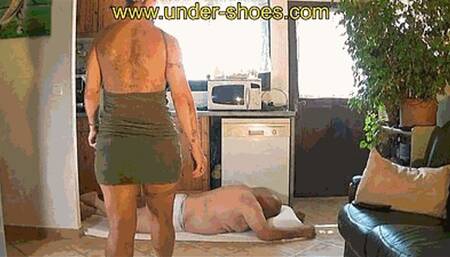 Miss Lou extreme body and cock punishement under wedges sandals (EXTREME VIDEO)