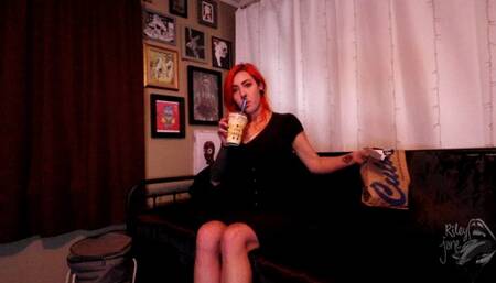 Little Black Dress Babe Eats and Burps