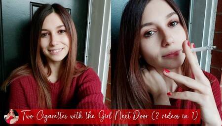 Girl Next Door in the Cute Red Sweater Chainsmokes for You - 2 videos in you