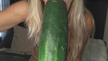 Husband turned self into a cucumber I devour him. I'm with his boss now