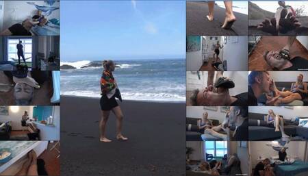 GABRIELLA - A full day of slavery - Foot worship, foot domination, dirty shoes licking, dirty feet licking, trampling